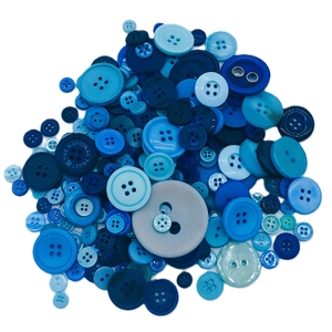 Speedy Plastic Buttons Blue Assorted Sizes