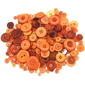 Speedy Plastic Buttons Orange Assorted Sizes