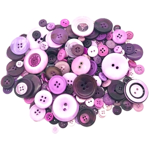 Speedy Plastic Buttons Purple Assorted Sizes