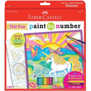 Faber-Castell Paint By Numbers, Foil Fun - Unicorn