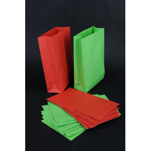 Shamrock Craft Paper Bags - Red and Green