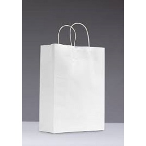 White Paper Bag with Handle pack of 30
