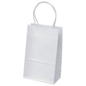 White Paper Bag with Handle pack of 30