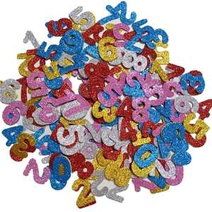 Speedy Glitter Adhesive Foam Shapes - Numbers