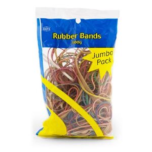 Rubber Bands Assorted Colours & Sizes