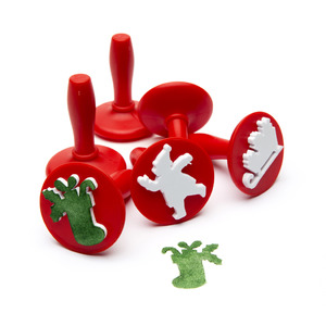 Educational Colours Paint & Dough Stampers Christmas