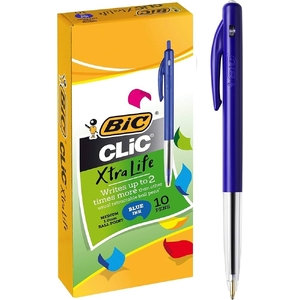 Bic® Clic Xtra Life Medium Ballpoint Pen Blue