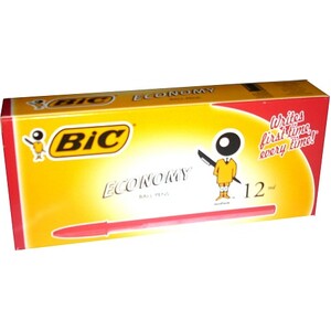 Bic Economy Medium Pen Red