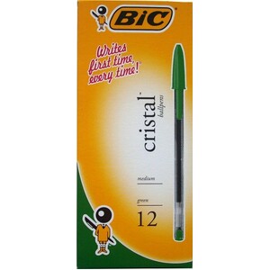 Bic Cristal Medium Ballpoint Pen Green