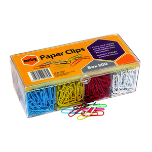 Marbig® Paper Clips Assorted Colours  - 33mm