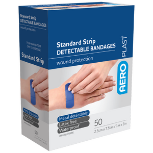 Detectable Bandages - Blue Standard Strip