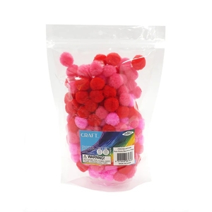 Arbee Pom Poms Red Pink Tones