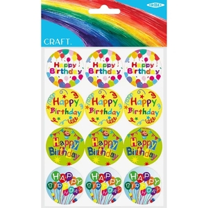 Arbee Schools Large Happy Birthday Stickers