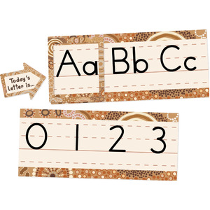 Australian Teaching Aids Country Connections - Alphabet Line Bulletin Board Set