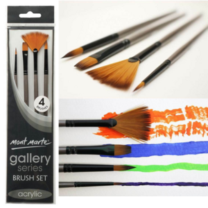 Mont Marte Gallery Series Acrylic Brush Set - Taklon