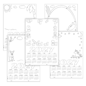 Zart Calendar Blanks 2027