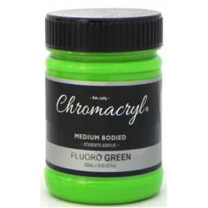 Chromacryl Students Acrylic Paint 250ml - Fluoro Green
