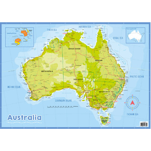 ATA Map of Australia - Educational Chart 