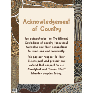 Australian Teaching Aids Laminated Chart Acknowledgement of Country - Country Connections