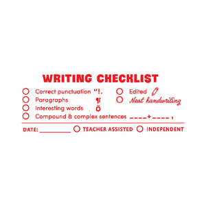 Australian Teaching Aids Teacher's Stamp - Writing Checklist
