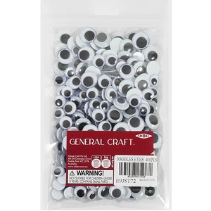 Arbee Joggle Eyes Black & White Assorted Sizes