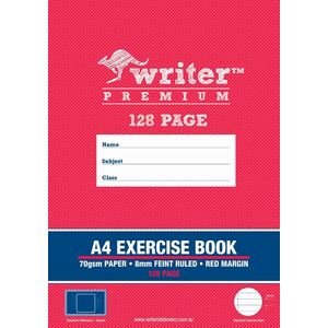 Writer Premium Exercise Book A4 8mm Ruled - Square