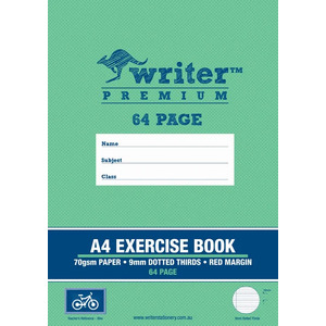 Writer Premium A4 Exercise Book Bike
