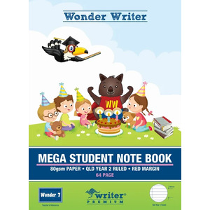 Wonder Writer Mega Student Note Book Qld Year 2 Ruled