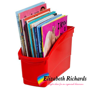 Elizabeth Richards Plastic Book Tub Red