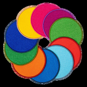 Elizabeth Richards Rainbow Carpet Discs
