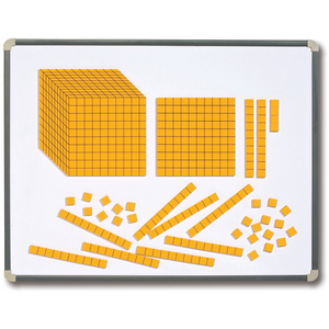 Learning Can Be Fun Foam Magnetic Base Ten Block Set