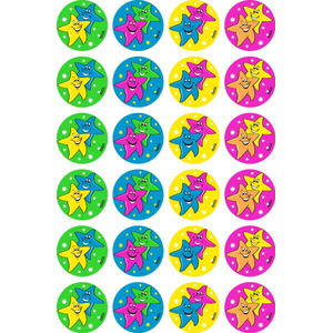 Australian Teaching Aids Merit Stickers - Fluoro Stars