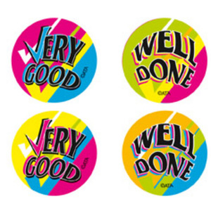 Fluoro Stickers - Very Good / Well Done 