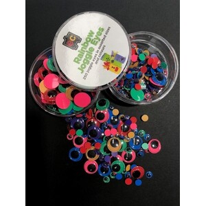 EC Rainbow Joggle Eyes Container Assorted Colours & Sizes