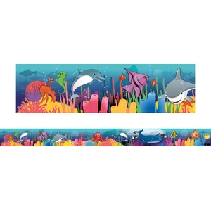 Australian Teaching Aids Large Card Border - Ocean