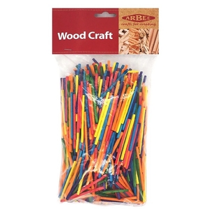 Arbee Matchsticks - Assorted Colours Pkt 1,000