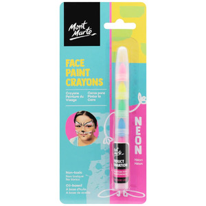 Mont Marte Kids Face Painting Crayons - Neon