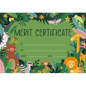 Australian Teaching Aids Merit Certificate Jungle Animals