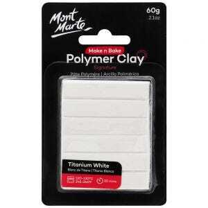 Mont Marte Signature Make n Bake Polymer Clay 60g - Titanium White