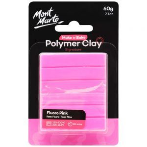 Mont Marte Signature Make n Bake Polymer Clay 60g - Fluoro Pink