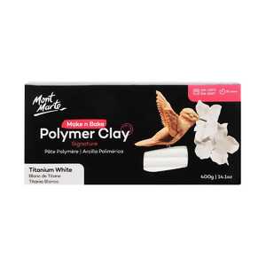 Mont Marte Signature Make n Bake Polymer Clay - Titanium White