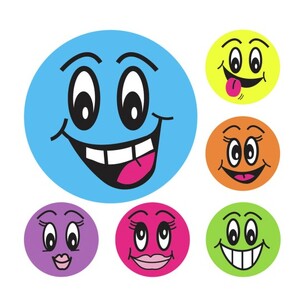 Avery Merit Stickers - Large Smiley Faces