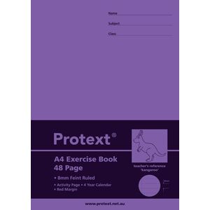 Protext Exercise Book 8mm QLD Ruled - Kangaroo