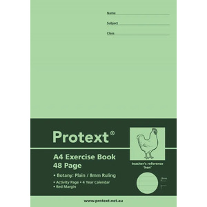 Protext Botany Exercise Book 8mm - Hen