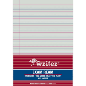 Writer Exam Paper Year 1 QLD Ruled