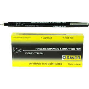 Osmer Fineline Permanent Drawing, Drafting, Sketching Pens