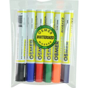 Osmer Whiteboard Markers Assorted Colours - Bullet Tip