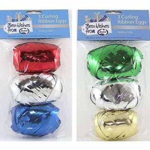 Alpen Metallic Curling Ribbon Eggs pkt of 3