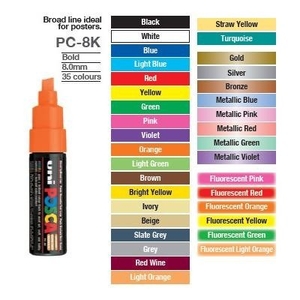 Uni Posca Poster Paint Markers Chisel Point 