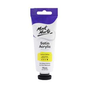 Mont Marte Premium Satin Acrylic Paint - Lemon Yellow